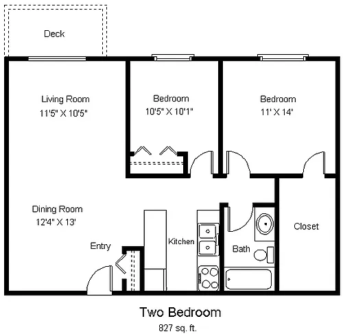 Floor plan Two Bedroom A