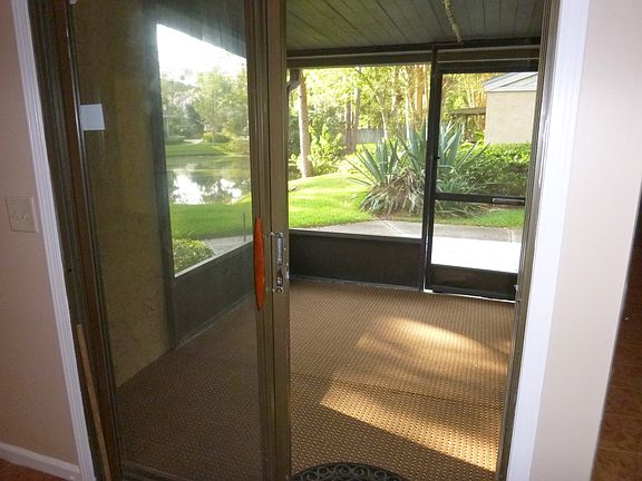 view of patio from living room