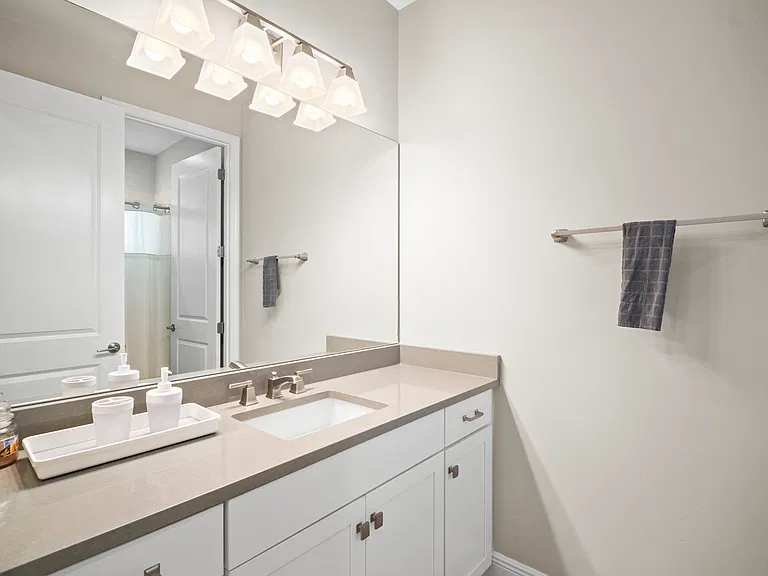 Second bathroom single sink
