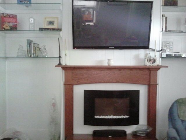 Living Room with flat screen fireplace