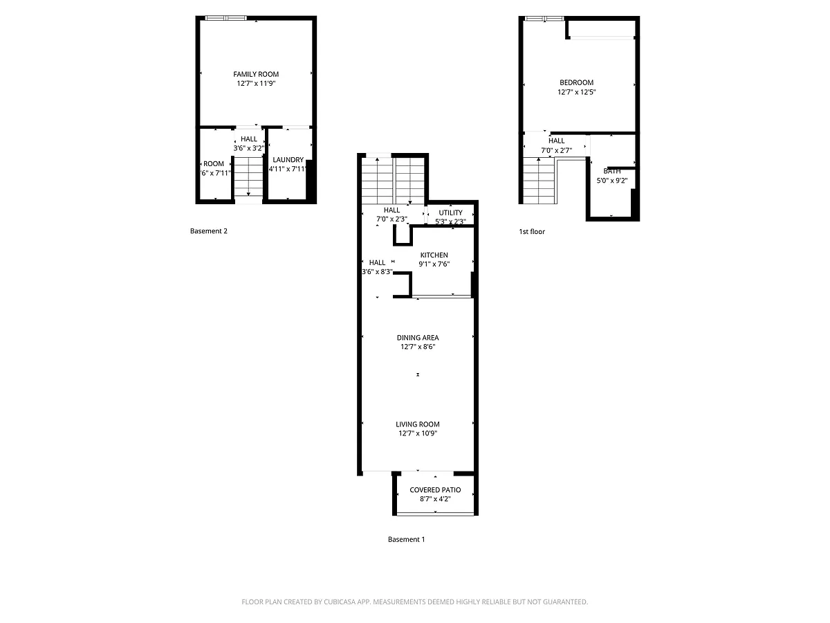 Floor plan Non Updated 2 Bedroom Split Level