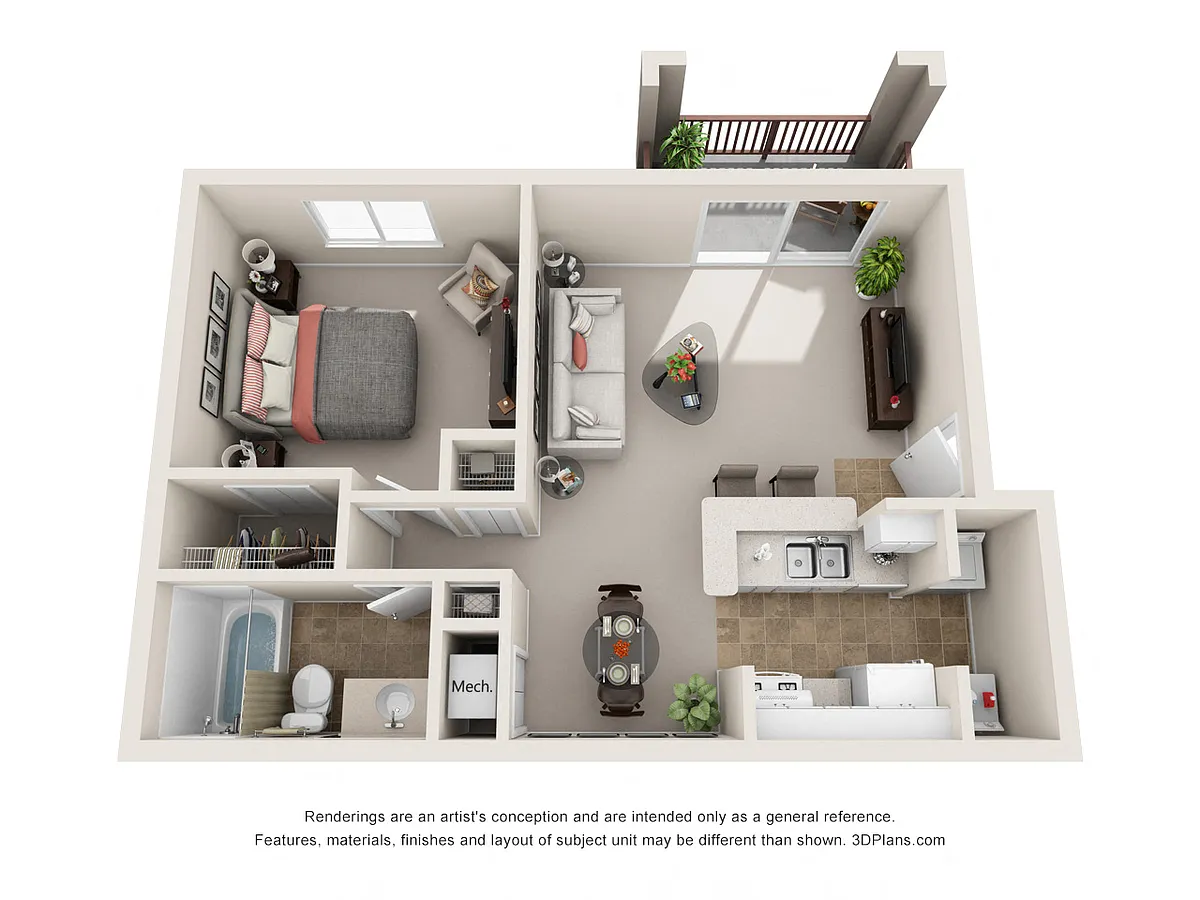 Floor plan One Bedroom