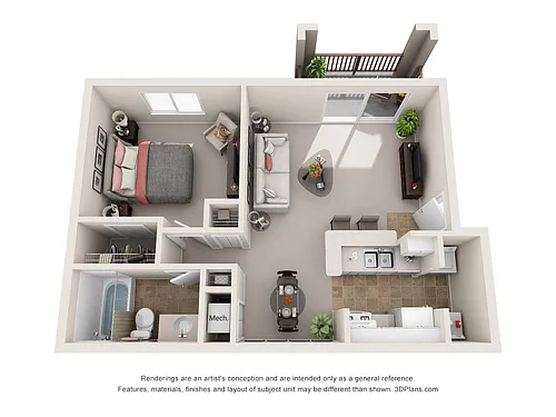Floor plan One Bedroom