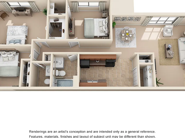 The Hydrangea - 3 Bedroom - 1 and a half Bathroom