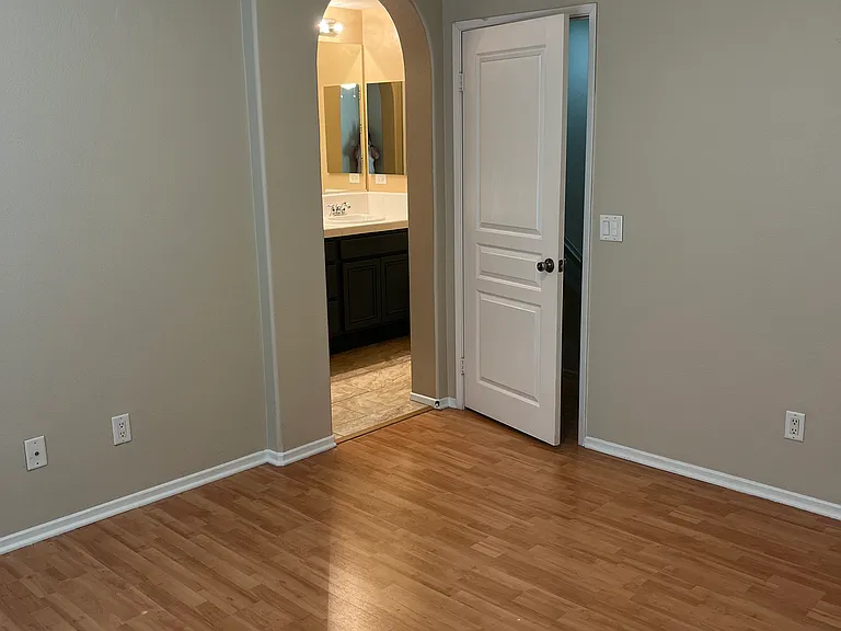 Master bedroom and bathroom