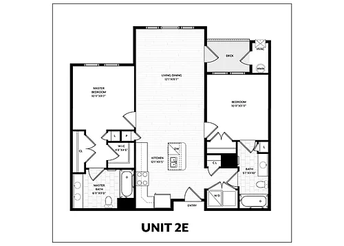Floor plan 2 Bed/2 Bath-2E