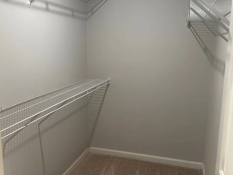 Spacious closet in master bedroom