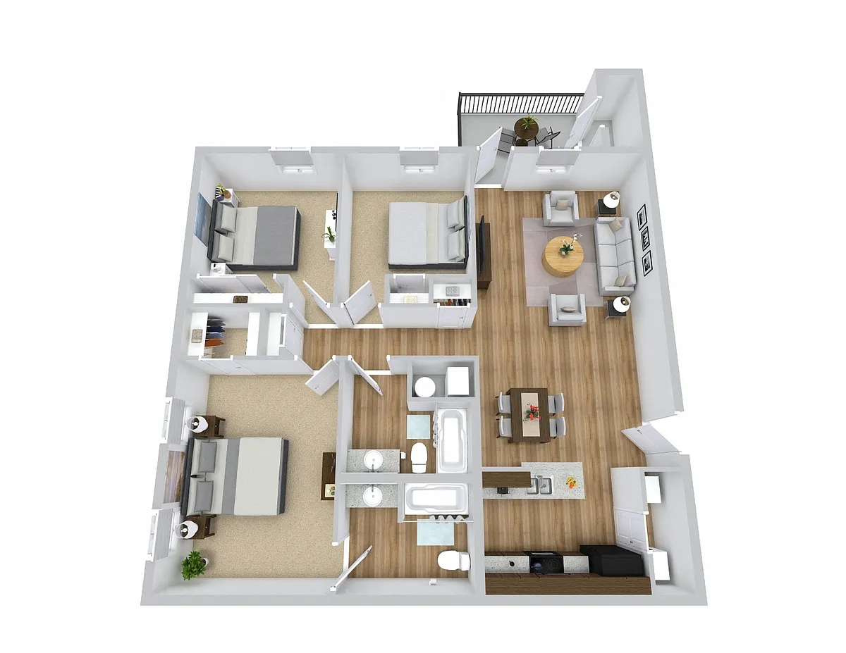 Floor plan Three Bedroom