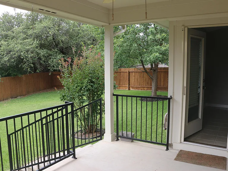 Backyard facing greenbelt!