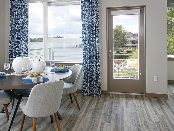 Dining Room Area with Balcony Door