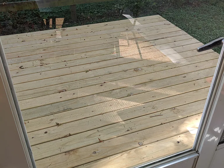 One of two backyard decks.