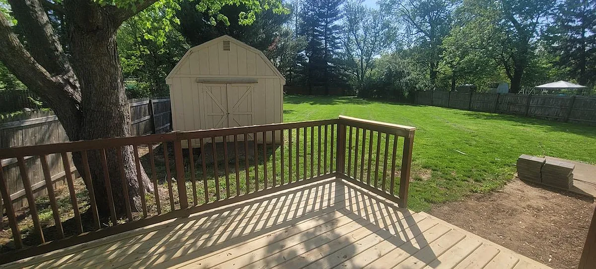 Large shed on property for your use and newly remodeled deck. - 2419 S Beck Ln