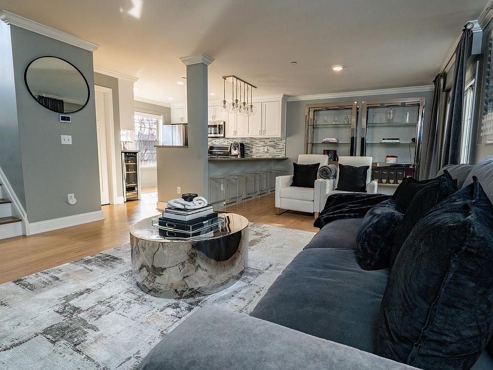 Open concept living room and eat in kitchen