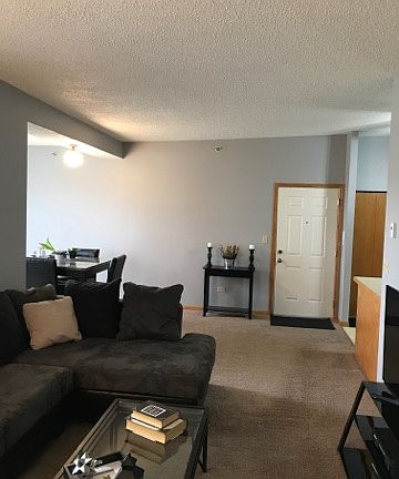 Unit entry door from living 