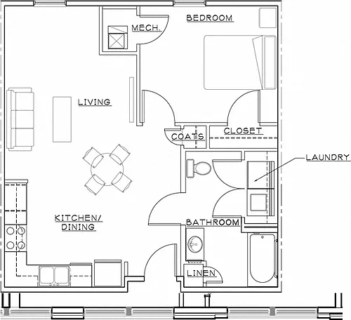 Floor plan One Bedroom