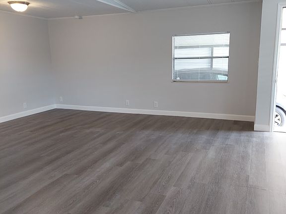 Dining area and entry door area.