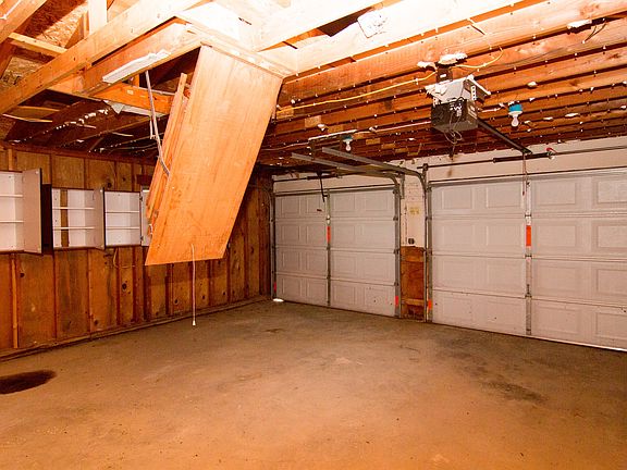 Inside detached garage