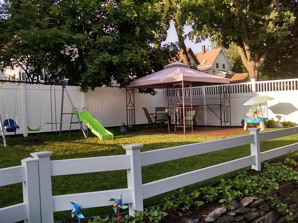 Private fenced in back yard with plenty of space to run.