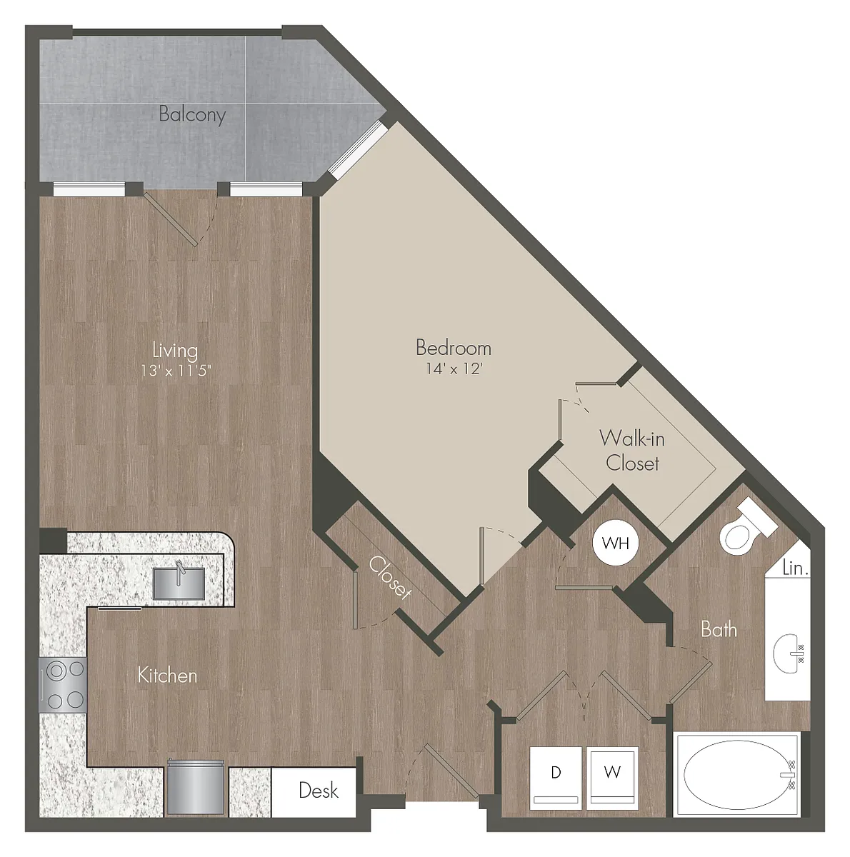 Floor plan A4 - 1X1