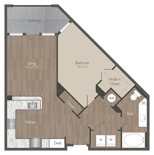 Floor plan A4 - 1X1