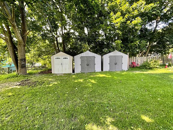 Dedicated storage sheds in backyard. Each unit has their own private storage shed. Sheds can be locked. Tenants lock the shed with either a combo/key lock of their own.