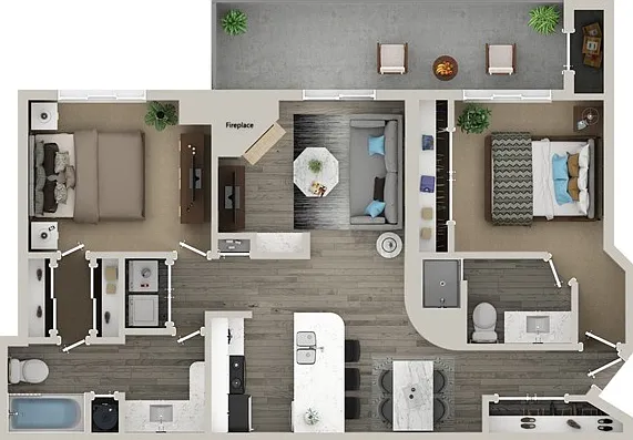 Two Bedroom Two Bath Floor Plan Two Bedroom Two Bath Floor Plan