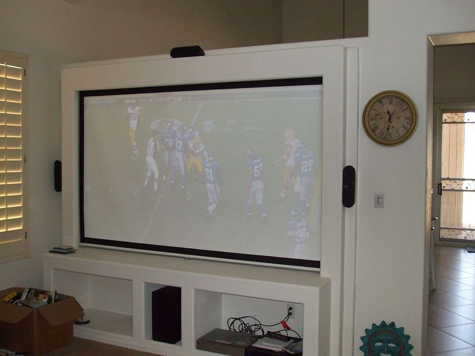 BUILT IN 100 inch " HOME THEATRE!