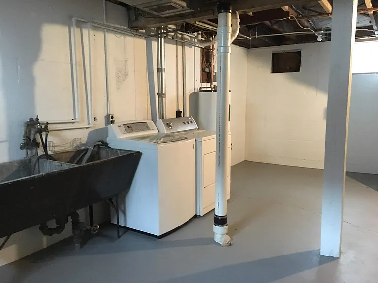 Washer and dryer in basement