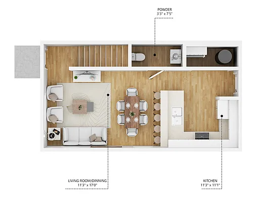 Floor plan B1 - Cobalt - Townhome