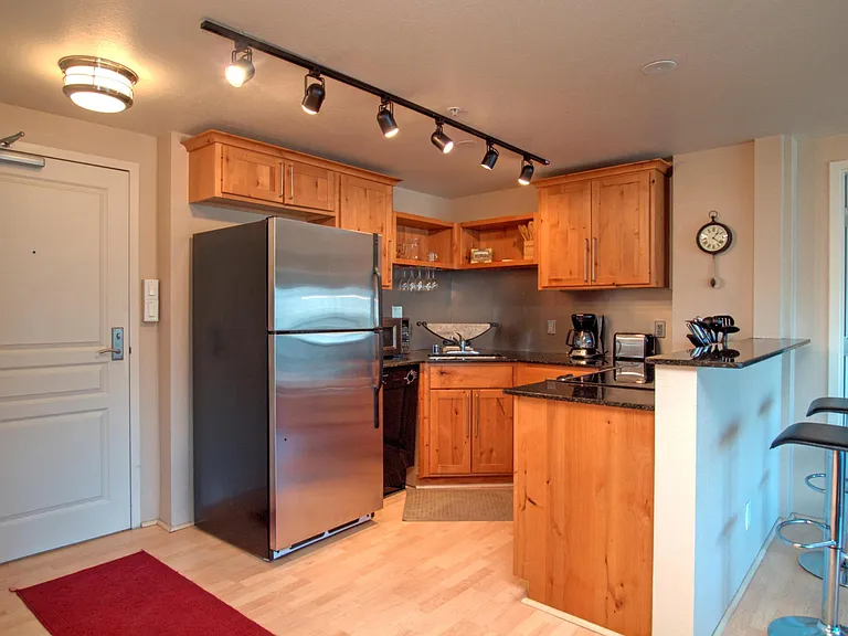 Kitchen with granite counters