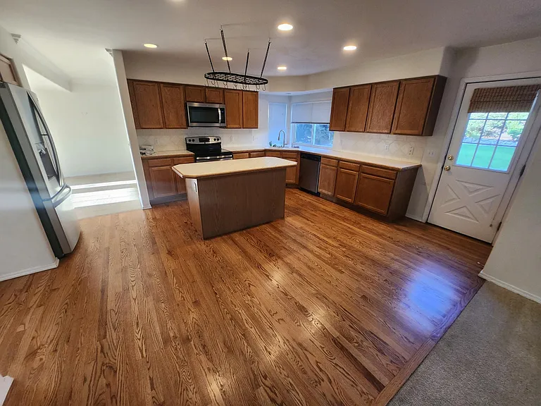 Kitchen with new stainless appliances