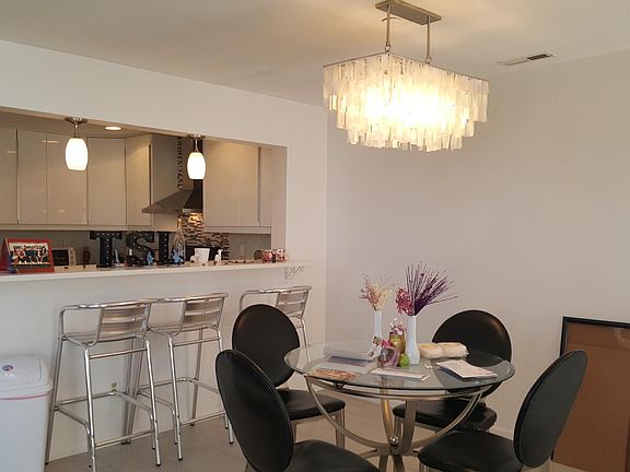 Dining Room with beautiful lighting