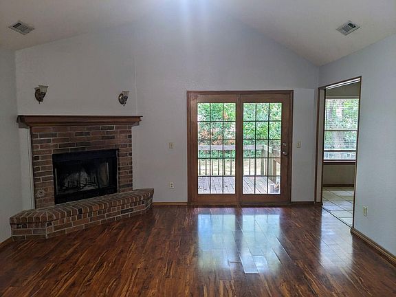 Living room with doors outside