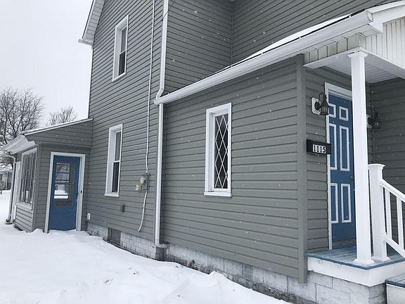 Close-up of new siding and new roof