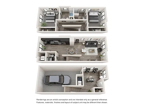 Floor plan 2bdx2.5 bath