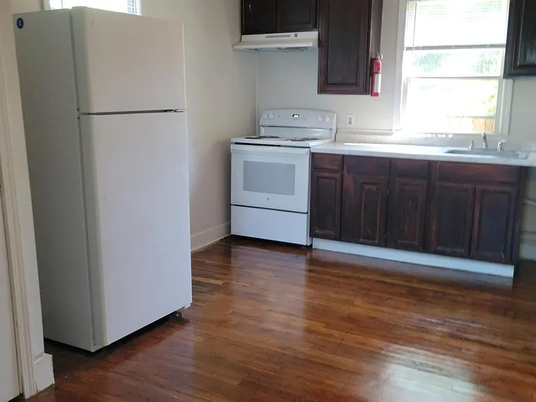 Viewing from living room into kitchen