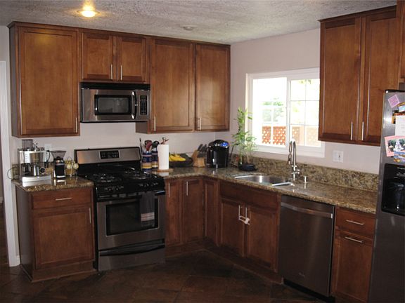 Kitchen with Granite and New Cabinets