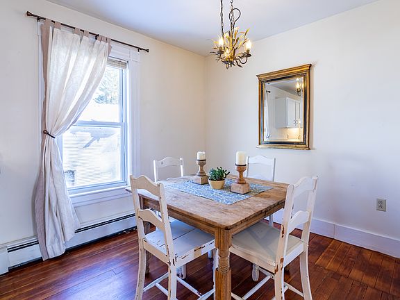 Dining area with storage closet to the right