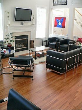 Living room seen from dining area