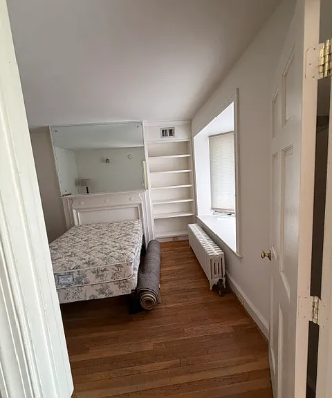 This bed in one of four bedrooms upstairs may remain for residents' use.