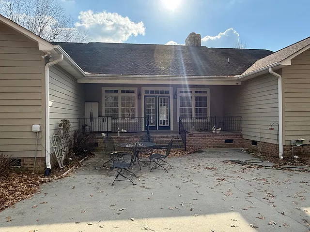 Rear view of patio