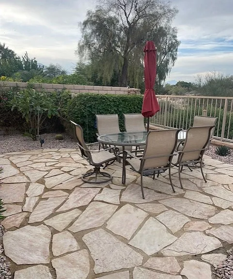 Newly updated dining patio