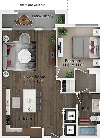 A5 | One Bedroom Floor Plan A5 | One Bedroom Floor Plan