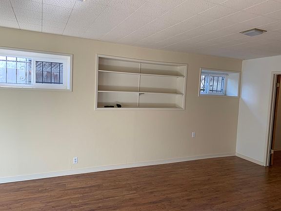 Built in bookcase in studio area