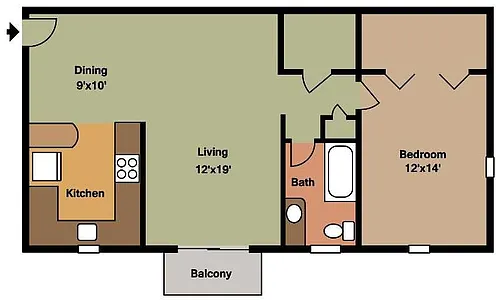 Floor plan 1 Bedroom