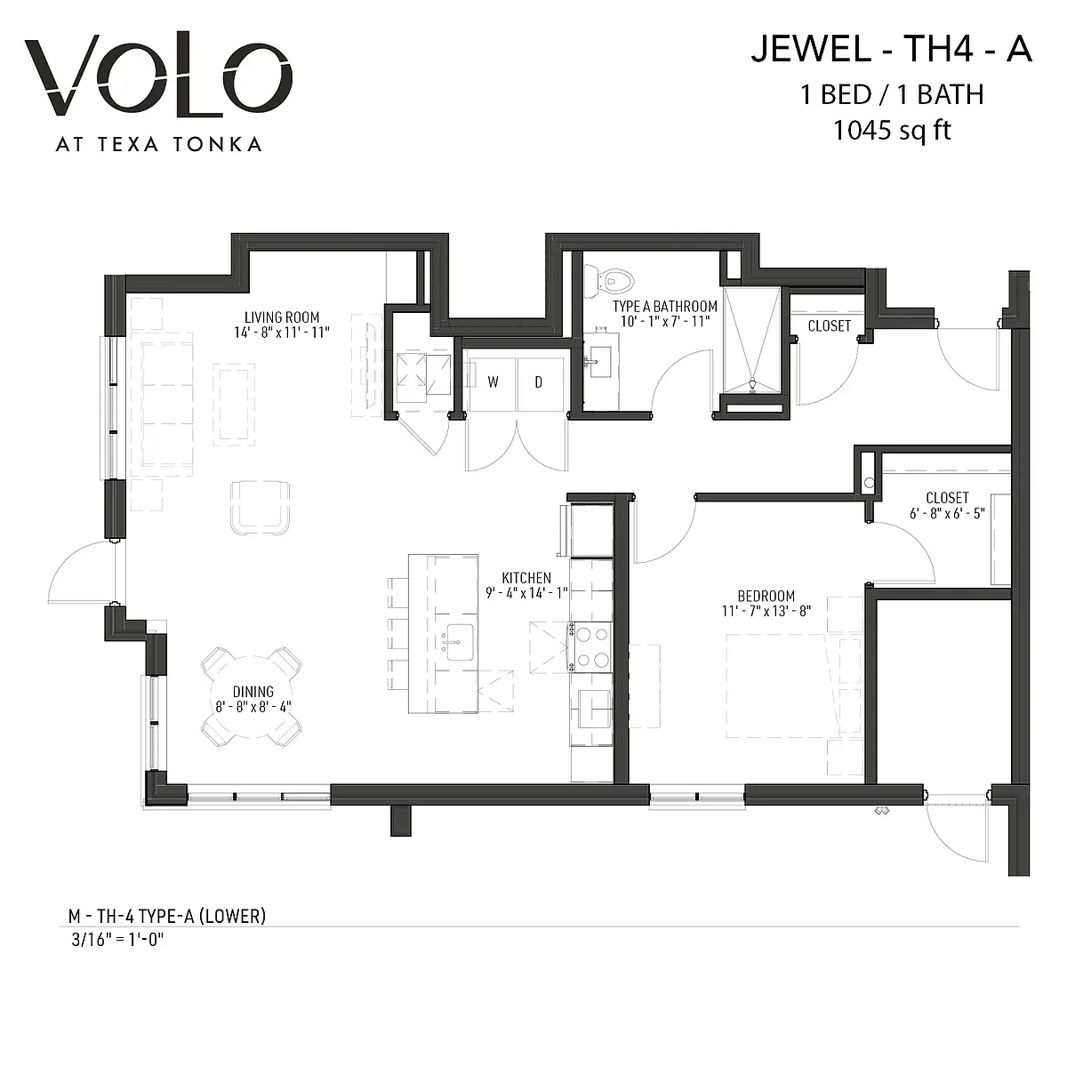 Floor plan Jewel - ACC - Townhome