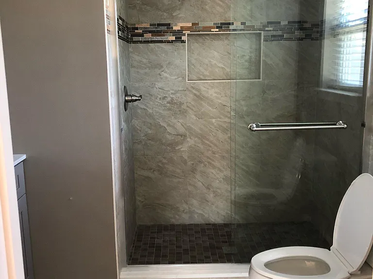 Renovated master bathroom