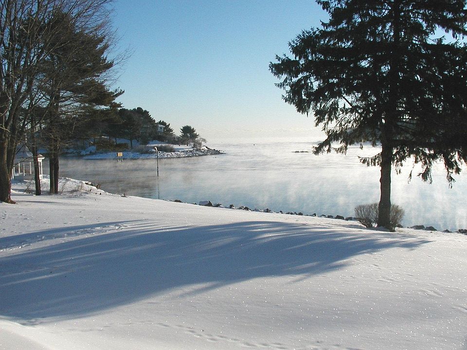 Winter morning with artic vapor - typical view