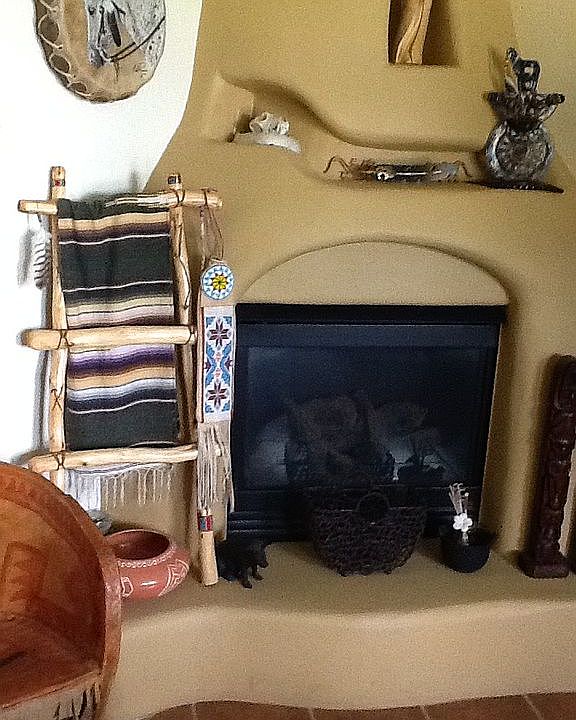 Living room gas fireplace