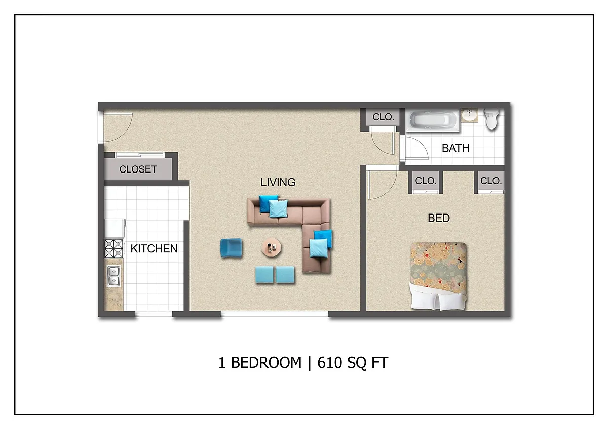 Floor plan One Bedroom
